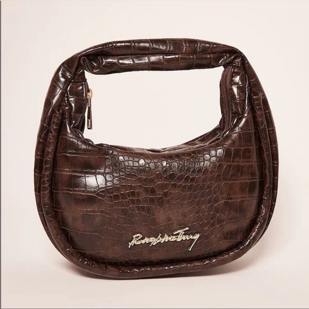 Brown PU Croc bag